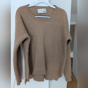 Aritzia Wilfred Tan Knit Merino Wool Sweater XS